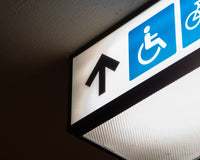 Handicap Sign Lit up