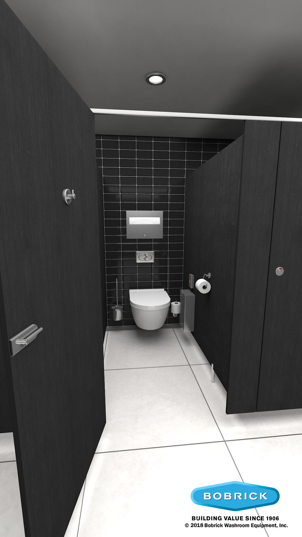 Matte Black Toilet Tissue Holder (Single) - Surface Mounted - 7305-41 