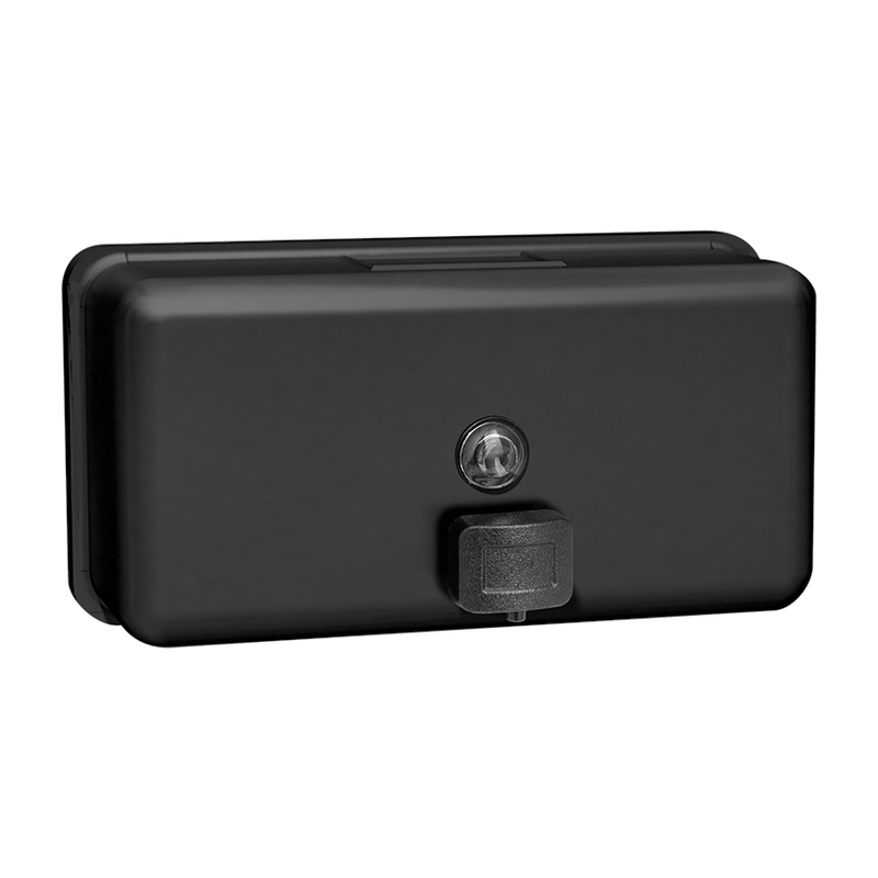 ASI 0345-41 - Matte Black Liquid Soap Dispenser – Horizontal – Surface Mounted
