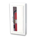 JL Industries - 1017V10 - Ambassador Series Steel Cabinet with Vertical Acrylic Window & 3" Rolled Trim, Semi-Recessed 6" Depth