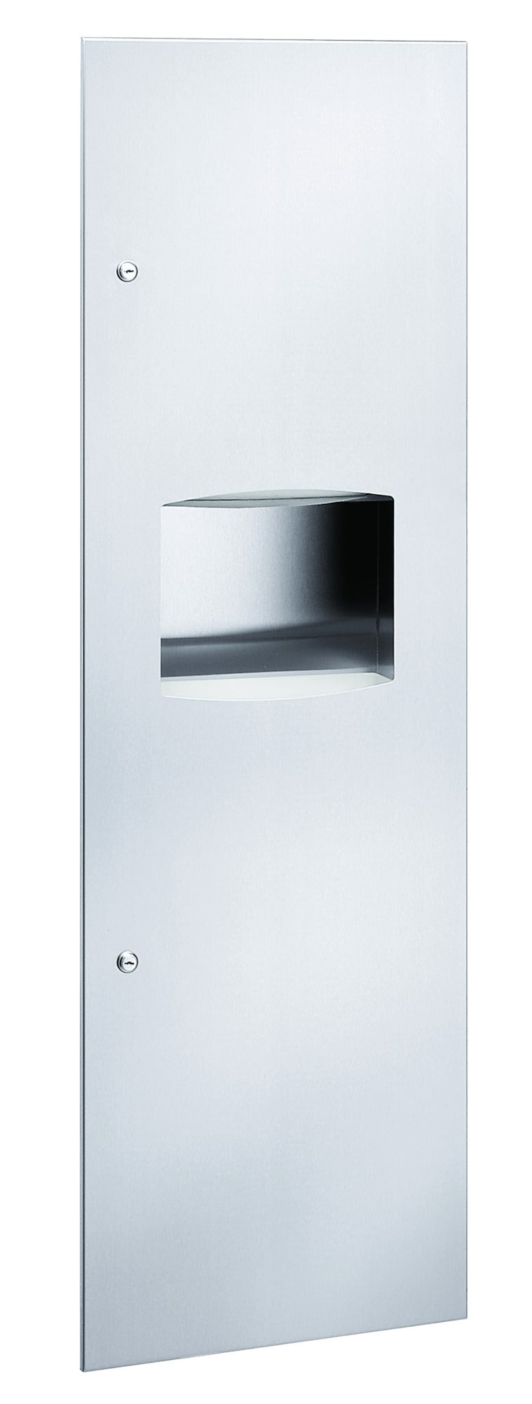 Bradley 2037-100000 - Contemporary Semi Recessed Paper Towel Dispenser/Waste Receptacle, 11.2 Gal