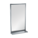 ASI 20655-1830 - Roval™ - Mirror with Shelf - Stainless Steel, Inter-Lok Frame - Plate Glass - 18"W X 30"H - Surface Mounted