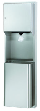 Bradley 236-000000 - Recessed Paper Towel Dispenser and Waste Receptacle Combination Unit, 12 Gal