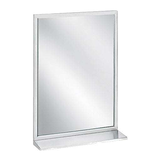 Bradley 7805-018360 - Angle Frame Mirror with Shelf, 18x36