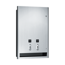 ASI-94684-25 - Profile™ - Sanitary Napkin and Tampon Dispenser - 25¢ Operation - Recessed
