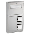 Bobrick B-3479 - ClassicSeries® Surface-Mounted Seat-Cover Dispenser and Toilet Tissue Dispenser