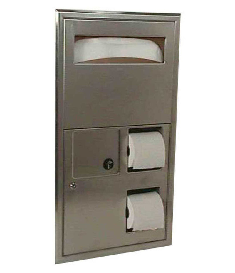 Bobrick B-3574 -  ClassicSeries® Seat-Cover Dispenser, Sanitary Napkin Disposal and Toilet Tissue Dispenser