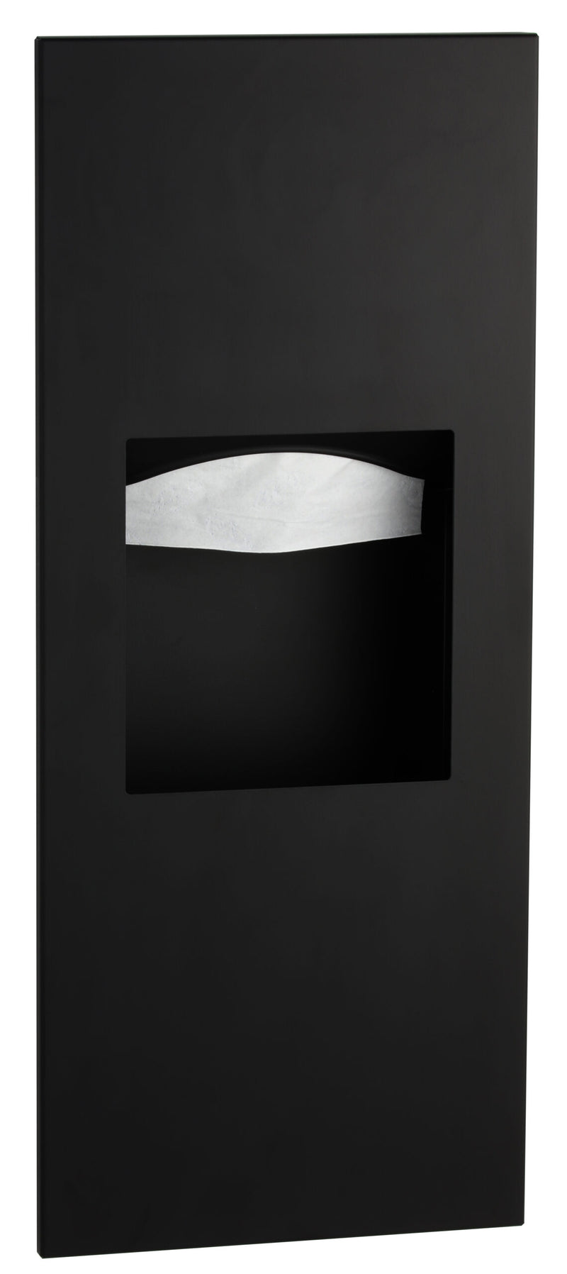 Bobrick - B-36903.MBLK - TrimLineSeries™ Recessed Paper Towel Dispenser/Waste Receptacle, Matte Black