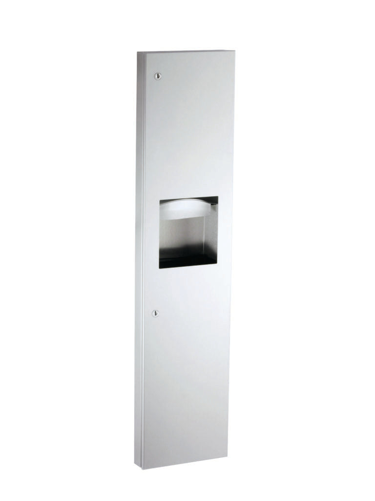 Bobrick B-38032 - TrimLineSeries® Semi-Recessed Paper Towel Dispenser/Waste Receptacle