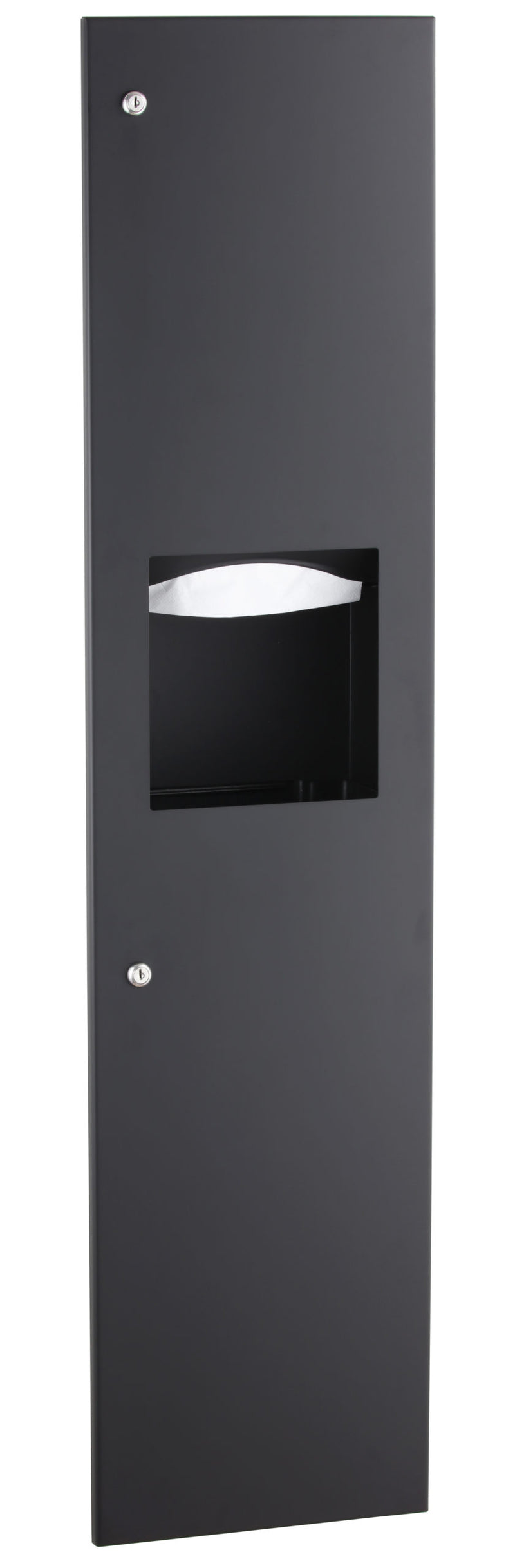 Bobrick B-38034.mblk - TrimLineSeries™ Recessed Paper Towel Dispenser/Waste Receptacle, Matte Black