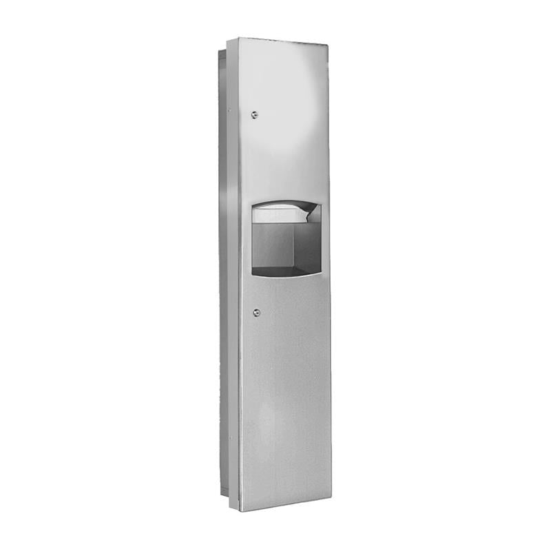 Bradley 2017-110000 - Contemporary Surface Mounted Paper Towel Dispenser and Waste Receptacle