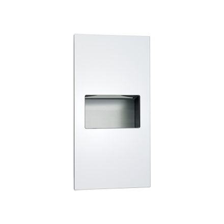 ASI-64623-00 - Piatto™ Completely Recessed Paper Towel Dispenser & Waste Receptacle - White Phenolic Door