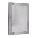 Bradley SA03-000005 - Framed Wall Mirror, Stainless Steel, Front-Mounted, 12x16