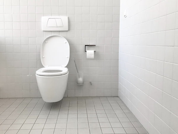 white bathroom public restroom partition