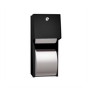 ASI 10-0030-41- Matte Black - Toilet Tissue Dispenser - Twin Hide-A-Roll - Surface Mounted