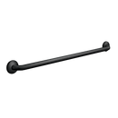 ASI Matte Black Snap Flange (1-1/2" O.D) Textured - Straight Grab Bar, 24"