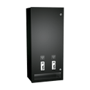 ASI Matte Black - Sanitary Napkin and Tampon Dispenser - 25¢ Operation - Surface Mounted