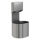 Bradley Elvari Paper Towel Dispenser/Waste Receptacle 2B5-113400, Surface Mount 10 gal, Small-Satin Stainless