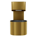Bradley Elvari Paper Towel Dispenser/Waste Receptacle 2B5-113400-BR, Surface Mount 10 gal, Small-Brushed Brass