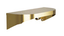 Bradley 7B2-0051896-BR - Elvari Shelf, Surface Mounted, With or Without Hooks, Shelf, 5"x18" with Hooks-brushed Brass