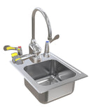 Bradley S19-510W - Deck-Mount Swing-Activated Faucet/Eyewash Unit, Wristblade Faucet, 180 Degree Gooseneck Faucet