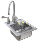 Bradley S19-510T - Deck-Mount Swing-Activated Faucet/Eyewash Unit, Tempered Faucet, 180 Degree Gooseneck Faucet