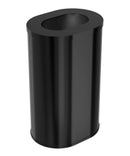 Bradley Elvari Free Standing Waste Receptacles 3B1-113800-BB , covered , 21 gallon- Brushed Black