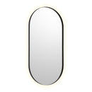 Bobrick B-104 2448 Pill Shaped Backlit LED Mirror, Matte Black 24x48