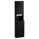 Bobrick B-9944.MBLK Semi-Recessed Paper Towel Dispenser and Waste Receptacle, Matte Black, 8.5-Gallon Waste