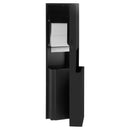 Bobrick B-9944.MBLK Semi-Recessed Paper Towel Dispenser and Waste Receptacle, Matte Black, 8.5-Gallon Waste