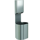 Bradley Elvari Paper Towel Dispenser/Waste Receptacle 2B5-110000, Surface Mount 14 gal, Medium - Satin Stainless
