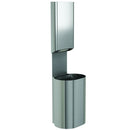 Bradley Elvari Paper Towel Dispenser/Waste Receptacle 2B5-113600, Surface Mount 18 gal, Large- Satin Stainless