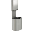 Bradley Elvari Paper Towel Dispenser/Waste Receptacle 2B5-110000-BS, Surface Mount 14 gal, Medium -Brushed Satin