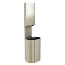 Bradley Elvari Paper Towel Dispenser/Waste Receptacle 2B5-113600-BN, Surface Mount 18 gal, Large- Brushed Nickel