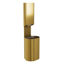 Bradley Elvari Paper Towel Dispenser/Waste Receptacle 2B5-113600-BR, Surface Mount 18 gal, Large- Brushed Brass