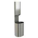 Bradley Elvari Paper Towel Dispenser/Waste Receptacle 2B5-113600-BS, Surface Mount 18 gal, Large- Brushed Satin