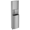 Bradley Elvari Paper Towel Dispenser/Waste Receptacle 2B5-000000, Recessed 14 gal, Medium- Satin Stainless