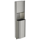 Bradley Elvari Paper Towel Dispenser/Waste Receptacle 2B5-000000-BS, Recessed 14 gal, Medium- Brushed Satin