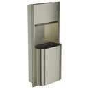 Bradley Elvari Paper Towel Dispenser/Waste Receptacle 2B5-003400-BN, Recessed 10 gal, Small-Brushed Nickel