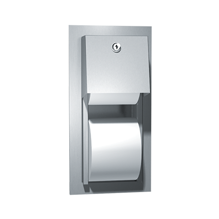 ASI 0031 - Toilet Tissue Dispenser, Twin Hide-A-Roll – Recessed