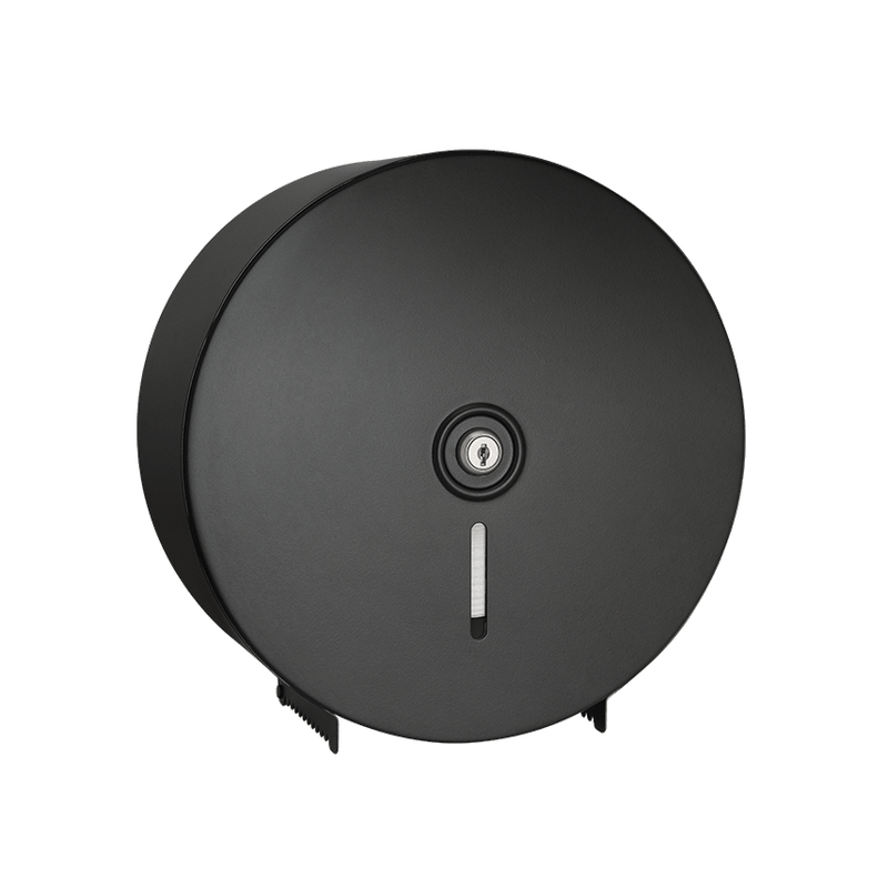 ASI 0042-41 - Matte Black Single Jumbo Roll Toilet Tissue Dispenser – Round – Surface Mounted