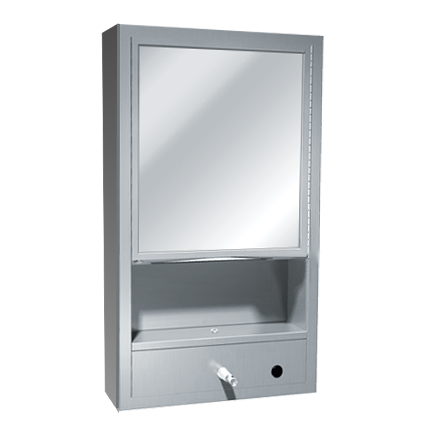 ASI 0430-9 - All Purpose Cabinet - Shelf, Mirror, Towel & Liquid Soap Dispenser - Surface Mounted | Choice Builder Solutions