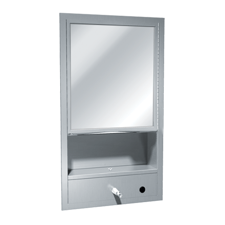 ASI 0430 - Traditional™ - All Purpose Cabinet - Shelf, Mirror, Towel & Liquid Soap Dispenser - Recessed | Choice Builder Solutions