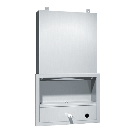 ASI 0431 - Traditional™ - All Purpose Cabinet - Shelf, Mirror, Towel & Liquid Soap Dispenser - Recessed Behind Mirror | Choice Builder Solutions