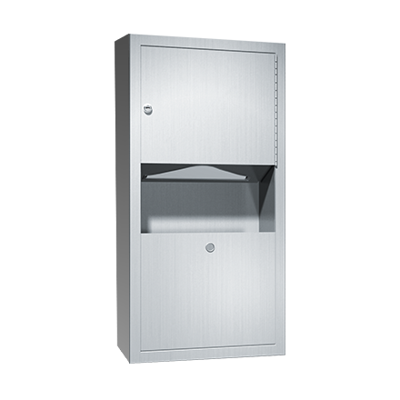 ASI 0462-AD-9 - Traditional™ - Paper Towel Dispenser & Waste Receptacle - Multi, C-fold - 2 gal. - Surface Mounted