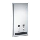 ASI-0464-25 - Sanitary Napkin and Tampon Dispenser - 25¢ Operation - Recessed