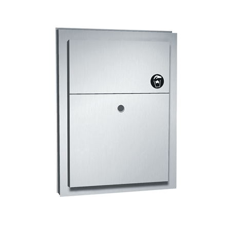 ASI 0472 - Sanitary Waste Disposal - Dual Access - Partition Mounted
