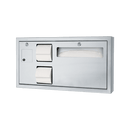 ASI-0487-L-9 Toilet Seat Cover & Toilet Tissue Dispenser with Sanitary Napkin Disposal - Horizontal, ADA - Surface Mounted
