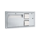 ASI-0487-R-9 Toilet Seat Cover & Toilet Tissue Dispenser with Sanitary Napkin Disposal - Horizontal, ADA - Surface Mounted