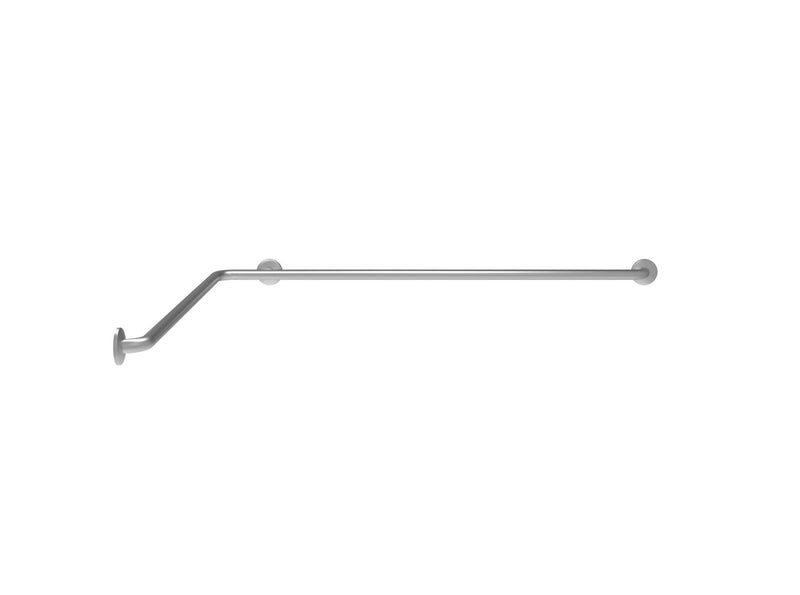 Bradley 8320-059000 - Corner Grab Bar, Concealed, 40" x 52", 1-1/4"OD - Satin Finish - Left Hand